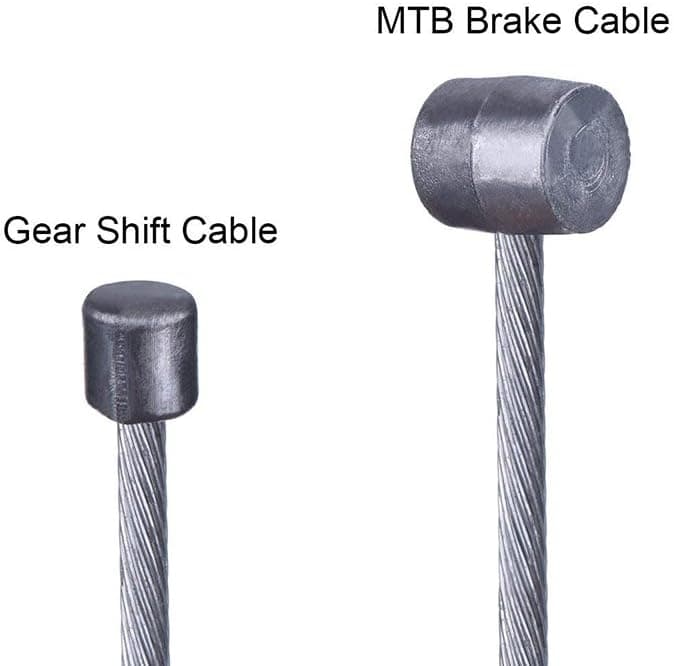 HARDK Brake Cable Gear Cable Wire and Cable End Crimps Kit for Mountain Bike