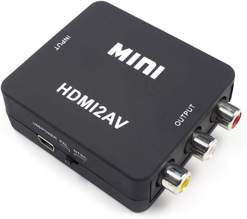 AkoMatial Mini Composite 1080P HDMI to RCA Audio Video CVBS AV Adapter Converter for HDTV