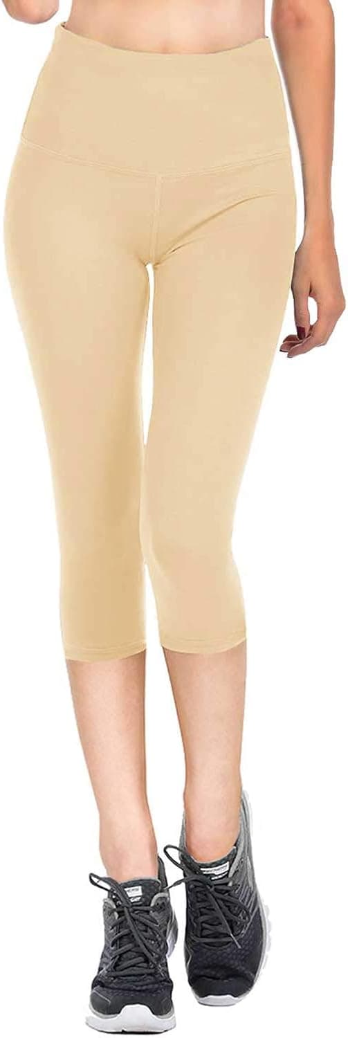 VIV Collection High Waisted Yoga Waistband Solid Leggings Brushed Ultra Soft 1