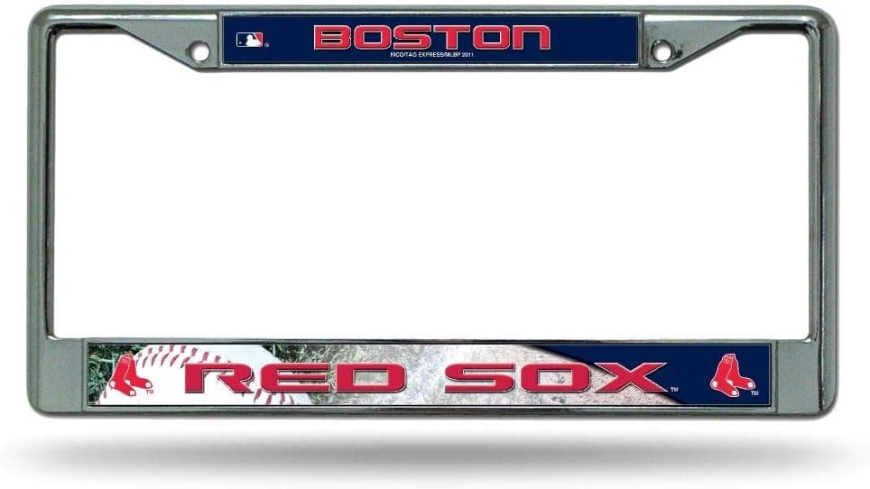 Rico Industries Boston Red Sox Chrome License Plate Frame