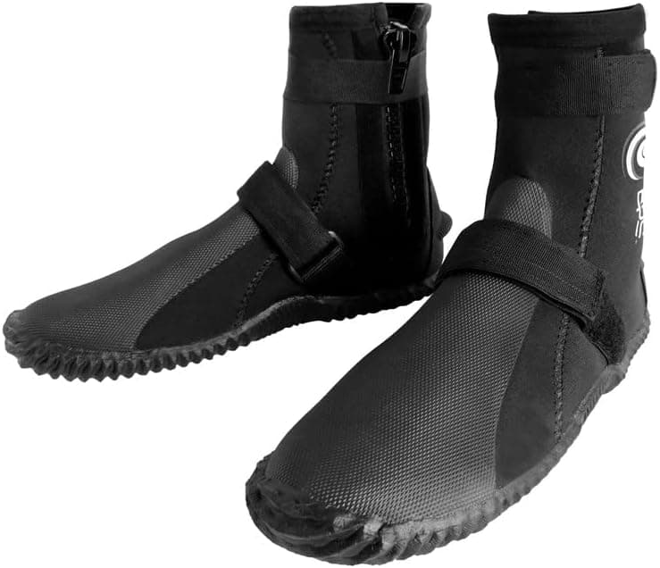 BPS 3mm Neoprene Dive Boots - Anti-Slip Premium Sole Boots for Water Sports Scuba Diving, Snorkeling, Surfing Water Booties Men Women