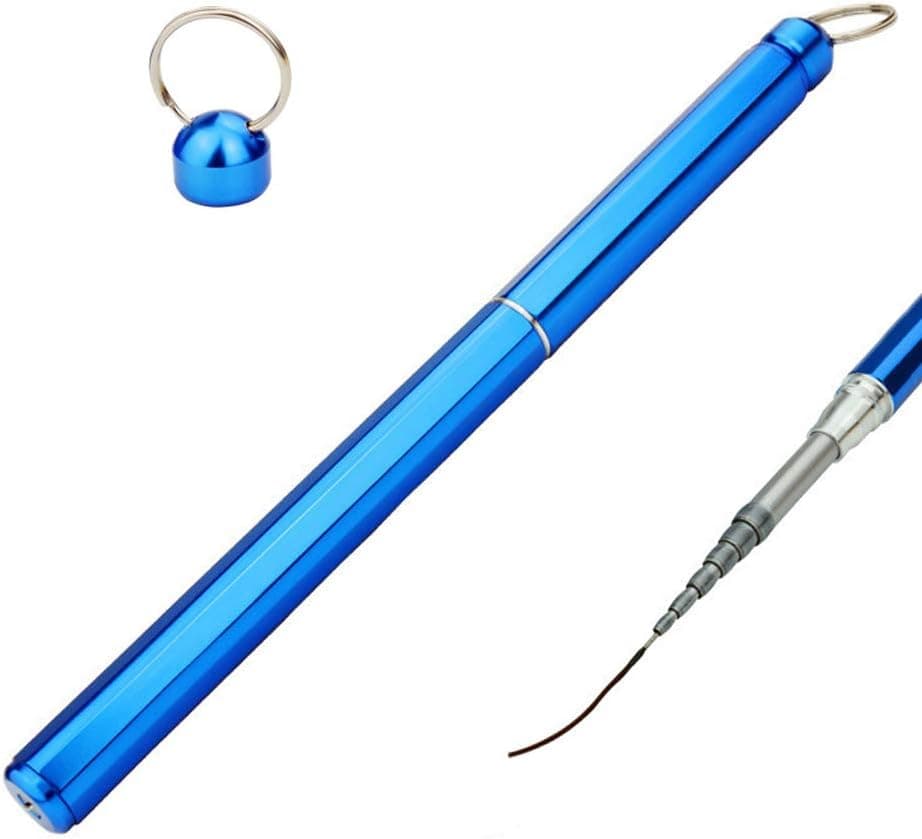 MultiOutools Pen Fishing Rod 38 Inch Mini Pocket Fishing Pole Telescopic Fishing Rod Mini Fishing Pole for Saltwater Freshwater (New Blue, 1.4m)