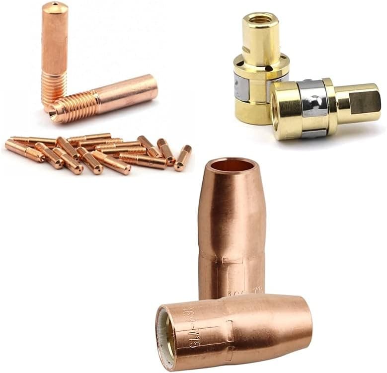 WeldingCity MIG Welding Gun .030" Accessory Kit (Contact Tip-Gas Nozzle-Gas Diffuser) for Miller M-series M-100/150 (M-10/15) and Hobart H-series MIG Guns Up To 150A