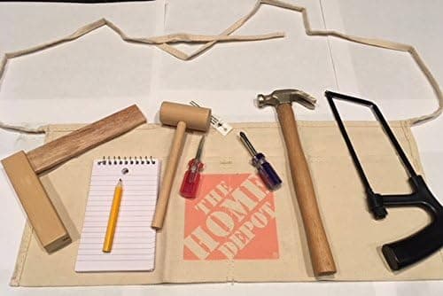 Kids Tool Apron Set Hammer Saw Screwdrivers Level Angle Ruler True Tools Home