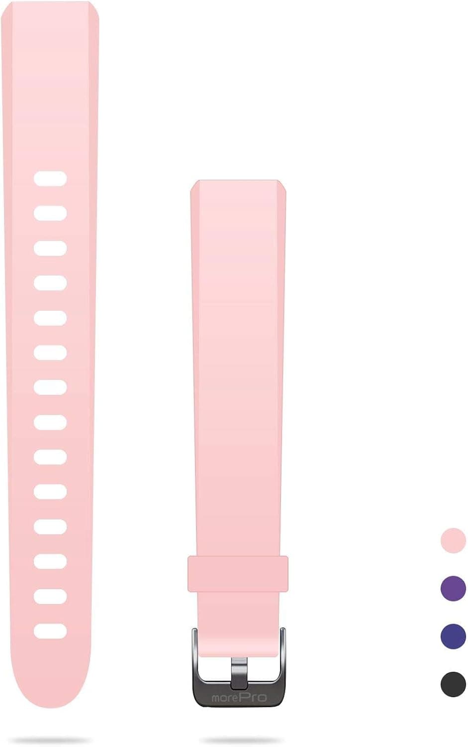 FITVII Fitness Tracker Band Strap, Adujustable Replacement Classic Wrist for Man Women Kids (Pink)