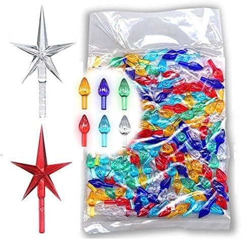 National Artcraft 144 Small Twist Style Ornaments For Ceramic Christmas Trees Plus 2 Stars by National Artcraft