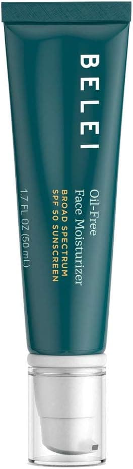 Amazon Brand – Belei Oil-Free SPF 50 Moisturizing Sunscreen, UVA/UVB Protection, Fragrance Free, Paraben Free, 1.7 Fluid Ounce (50 mL)