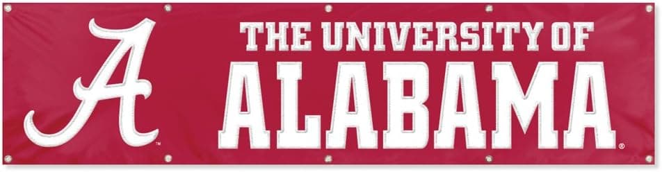 NCAA 2-Foot by 8-Foot Team Banner Flag, Sports Wall Décor for Home, Office & Fan Cave