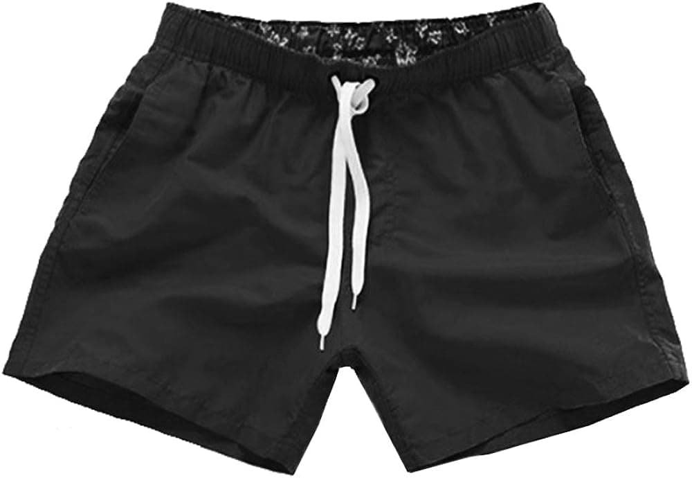 Men's Quick Dry Barracuda Swim Trunk Bathing Suit Beach Shorts Black