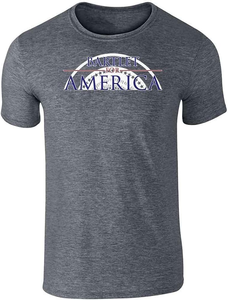 Pop Threads Jed Bartlet for America Presidential Campaign Graphic Tee T-Shirt for Men