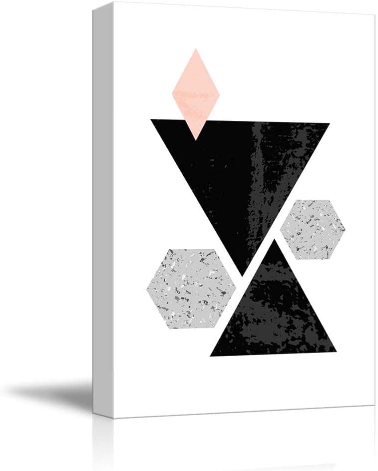 wall26 - Canvas Wall Art - Simple Geometric Canvas Art Piece - Giclee Print Gallery Wrap Modern Home Art Ready to Hang - 16x24 inches