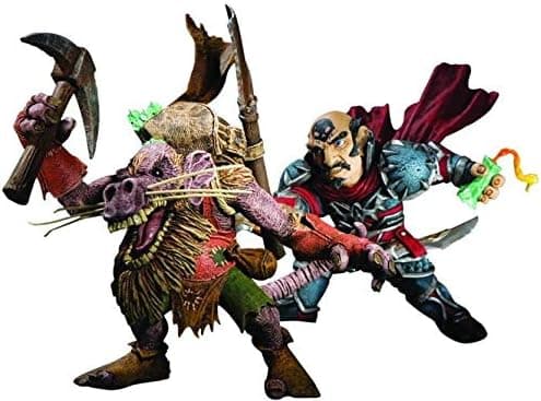 DC Unlimited World of Warcraft Series 8: Gnome Rogue: Brink Spannercrank vs. Kobold Miner: Snaggle Action Figure 2-Pack