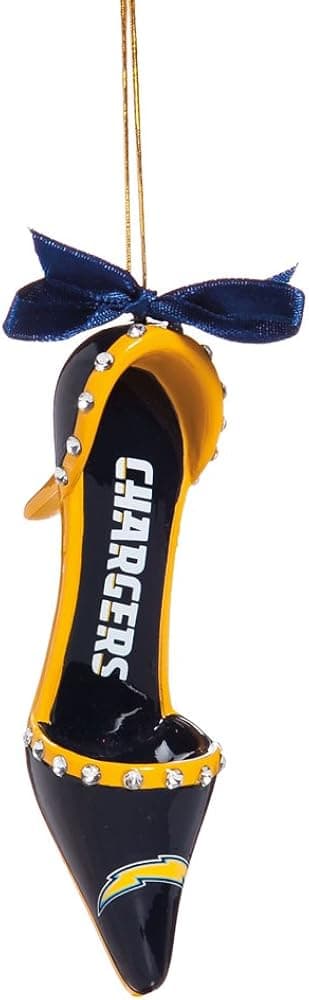 NFL San Diego Chargers High Heel Ornament, Small, Multicolor