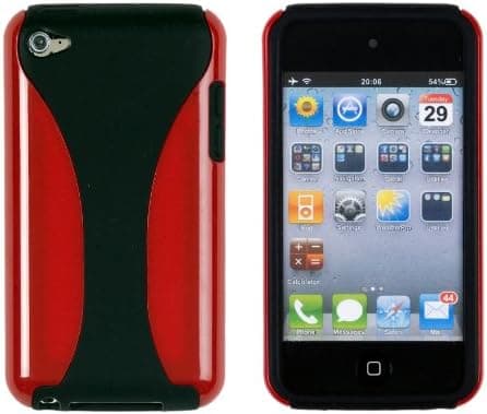 Hard Hour Glass Case for Apple iPod Touch 4G (4th Generation) - Red