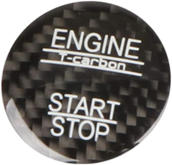 Eppar Carbon Fiber Start Button Cover 1PC Compatible with Lexus is IS200t IS250 IS300 IS300h IS350 2013-2018 (Black)