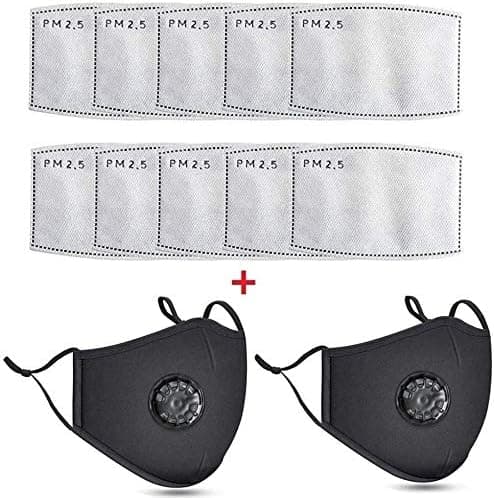10 Pcs PM2.5 Activated Carbon Filter for Breathing Insert Protective mask Anti Pollution Washable Cotton for adult Outdoor Activities
