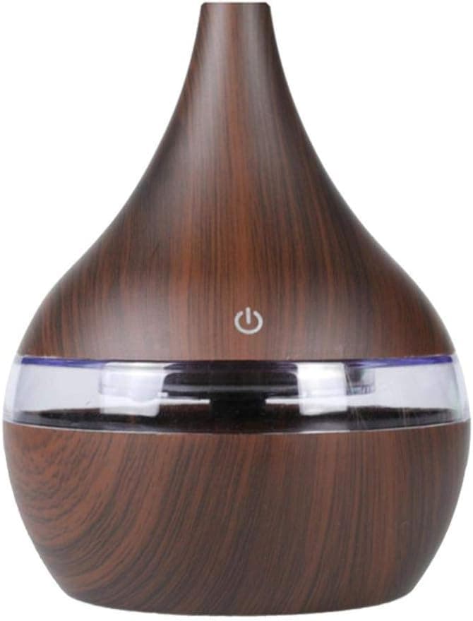 FUNMILY 7 Color Night Light Wood Grain Humidifier Ultrasonic Essential Oil Diffuser Single Room Humidifiers