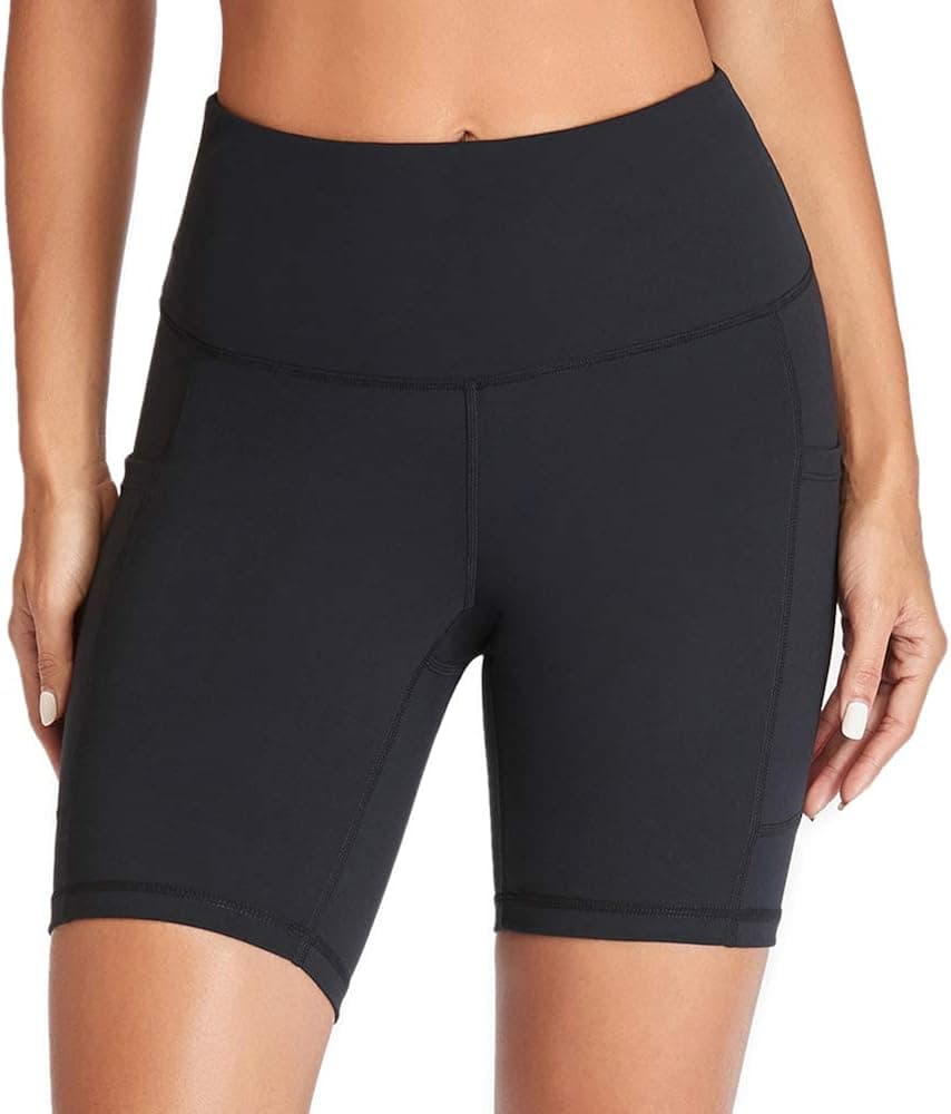 Occffy Yoga Pants for Women High Waist with Pockets Flex Leggings Tummy Control Workout Running Tights DS166