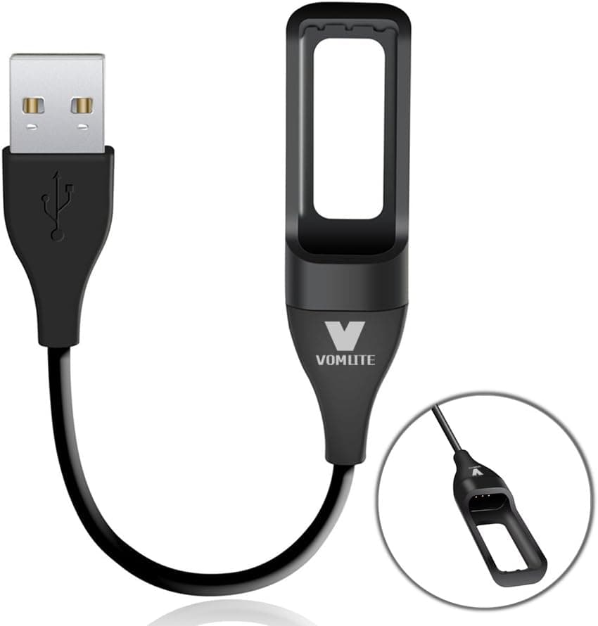 VOMLITE Fitbit Flex Charger, Replacement USB Charger Cable for Fitbit Flex Band Wireless Activity Bracelet - Fitbit Flex Charging Cable - 7.9“ Black