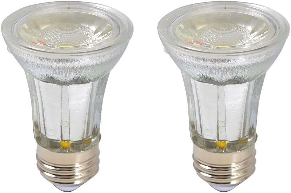 Anyray 2-LED 5W Light Bulbs, 50-Watt Equivalent, PAR16, E26, Dimmable (Blue Color)