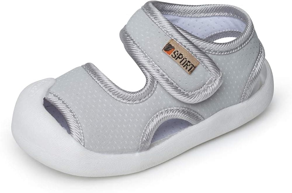 RVROVIC Boys Girls Athletic Sports Sandals Open-Toe Breathable Rubber Sole Beach Water Shoes for Toddler