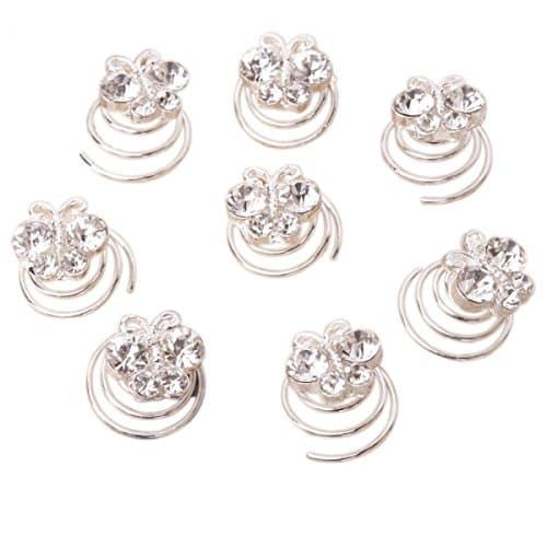 8pcs Butterfly Hair Twists Spins Pins
