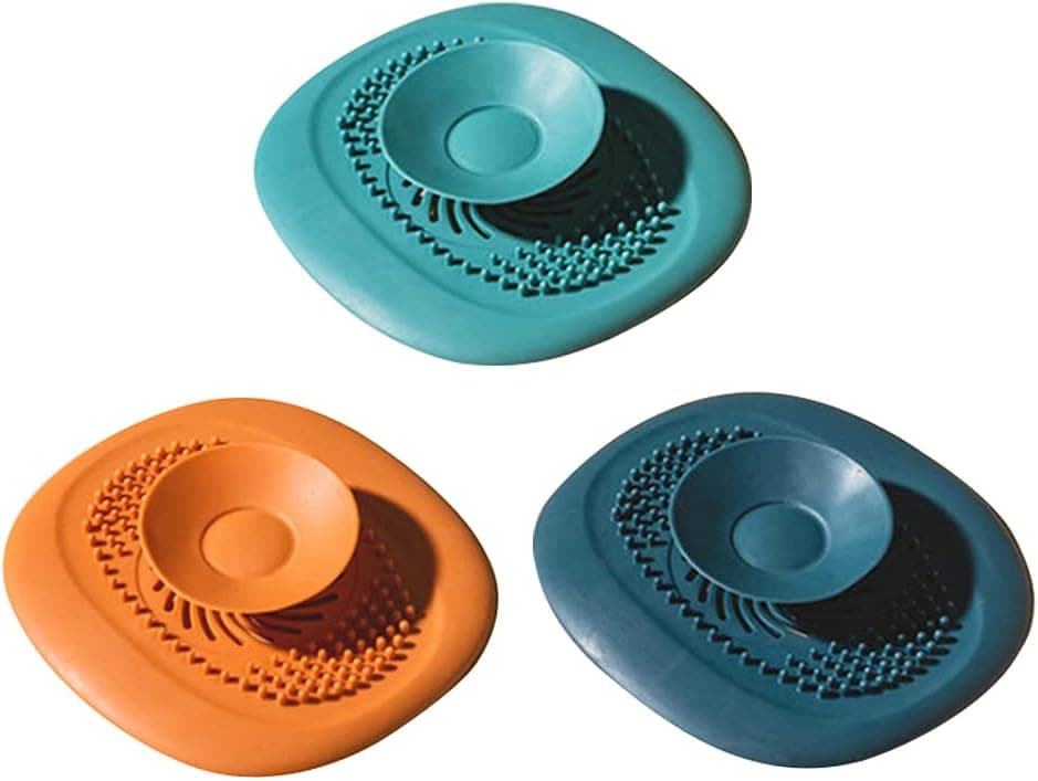Silicone Drain Hair Catcher Tub Drain Protector Hair Stopper Square Shower Drain Covers, Suit for Bathroom Bathtub Kitchen, Shower Accessories 3 Pack