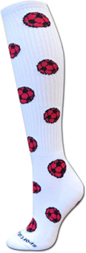 Soccer Ball Socks Red M/L