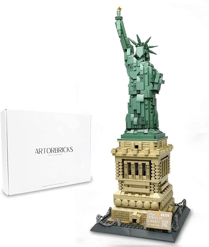 ArtorBricks Architectural Statue of Liberty Building Large Collection Building Set Model Kit and Gift for Kids and Adults, Compatible with Lego (1577 Pieces)