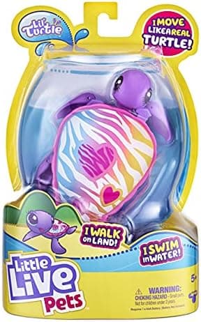 M.F. Litlle Live Pets Turtle I Walk On Land I Swim in Water 1 Toy Turtle 1 Instructional Booklet Birthday Christmas Hanukkah Gifts