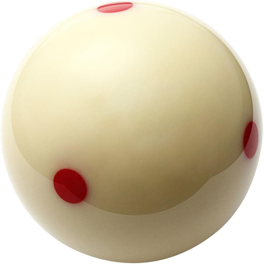 Red Dot Cue Ball, AAA-Grade PRO 6 Dot Billiard Practice Training Measle Que Ball - 2 1/4"