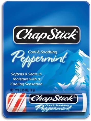 Chapstick Lip Balm, Cool & Soothing Peppermint - 12 Each