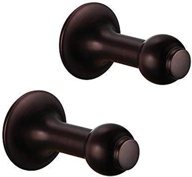 CRO DECOR Oil Rubbed Bronze Towel Hook for Bathroom, 2 Pack Wall Mount Robe Coat Clothes Hook Cabinet Closet Door for Bath Kitchen Garage Hotel