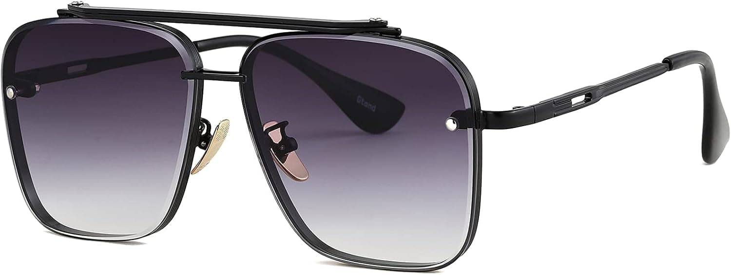 Gtand Fashion Trendy Square Aviator Gradient Sunglasses For Women Men Vintage Metal Sun Glasses