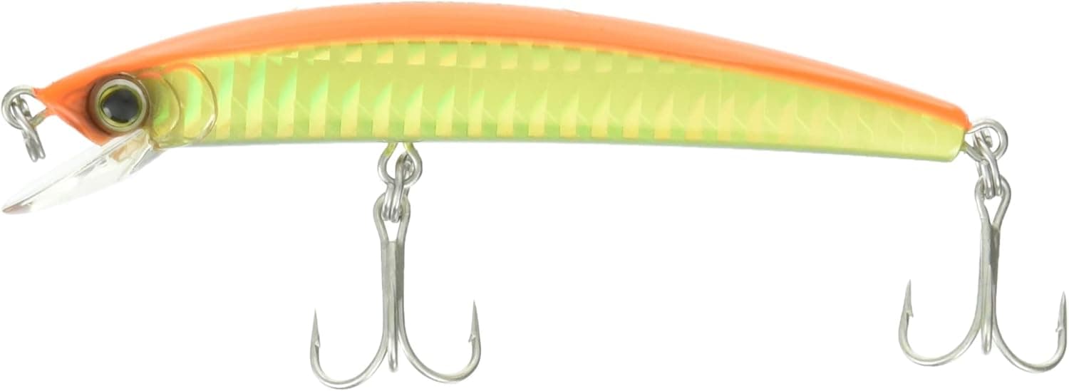 Yo-Zuri R1124-HOBG Crystal Minnow Floating Diver Lure, Orange Back Gold