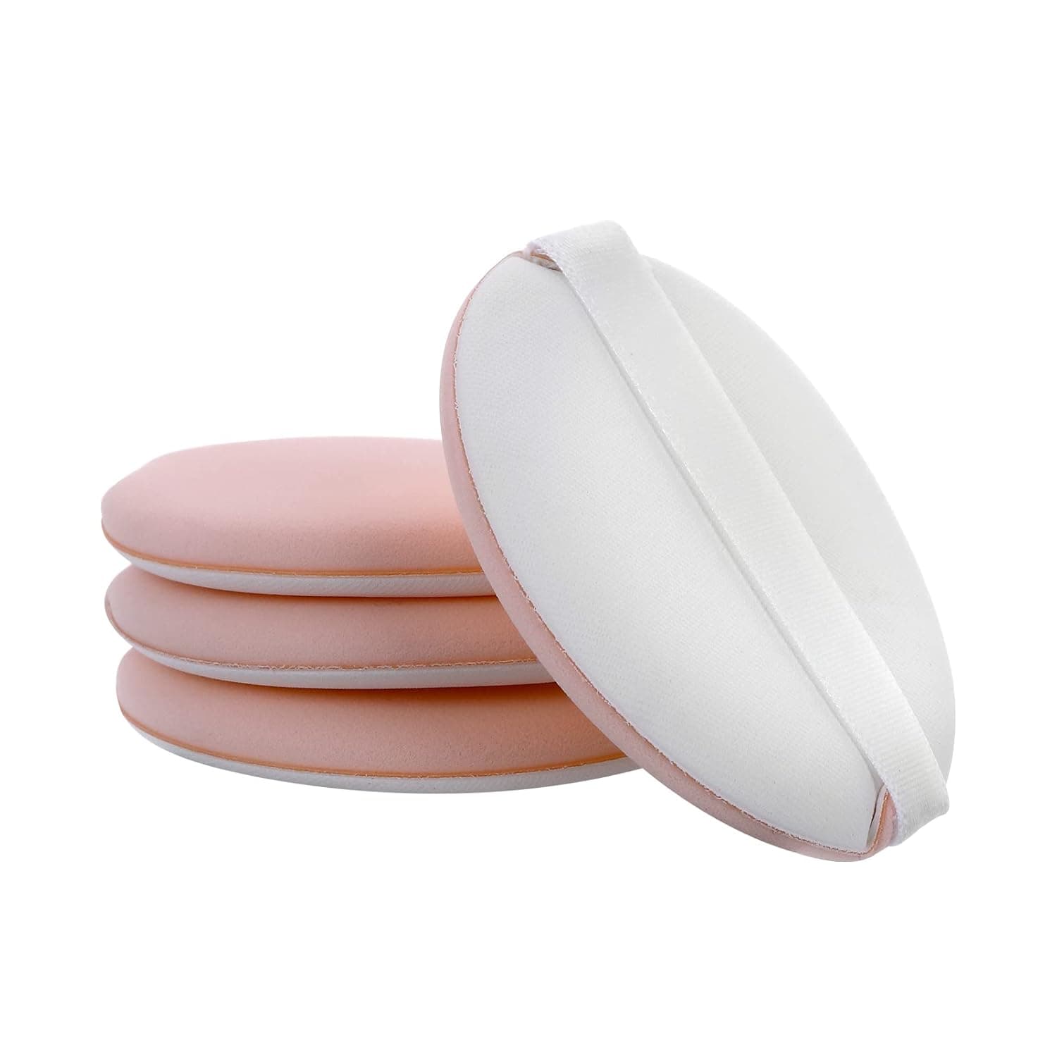 Sibba Makeup Sponge Powder Puff 8 PCS Foundation Cushion Make Up Face Cream Color Correcting Concealer Beauty Blender Holder Blending Washing Applicator Pads Mini Facial Cover Cosmetic (Skin Color)
