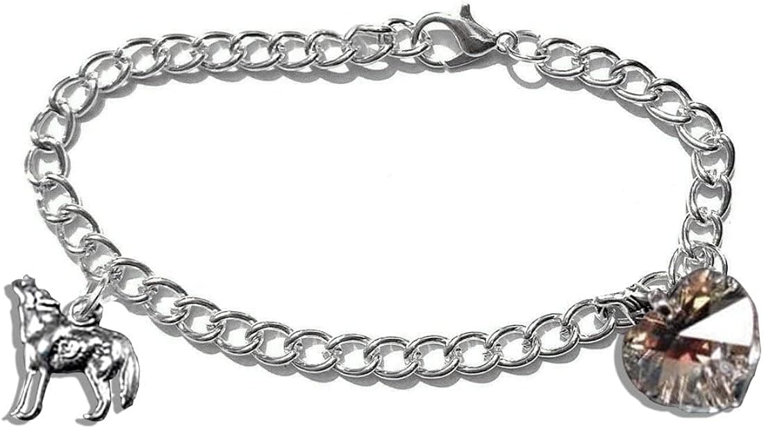 SweetLove.3D Twilight Breaking Dawn Bella's Wolf & Heart Bracelet Prop Replica Jewelry Handmade