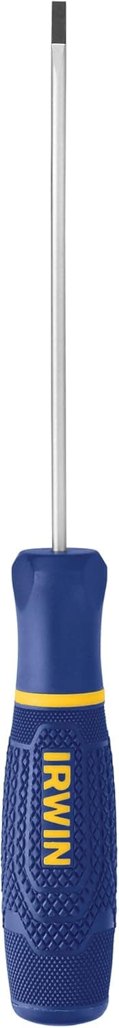 IRWIN TorqueZone Slotted Screwdriver, Cabinet, 1/8" x 4"