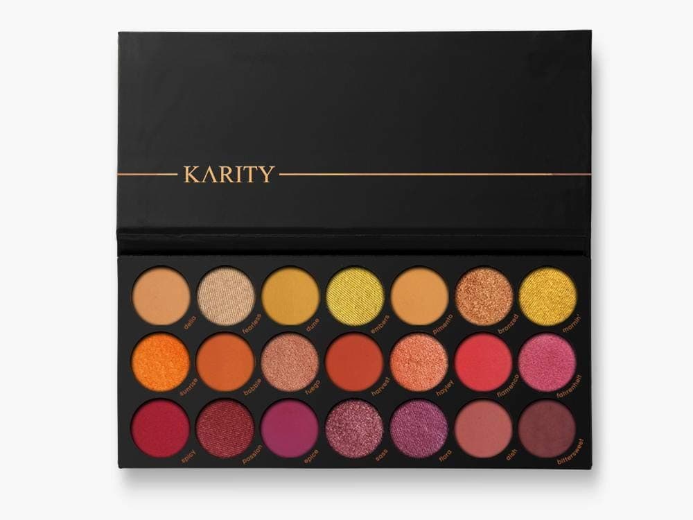 Karity 21 Picante Highly Pigmented Professional Warm Eyeshadow Palette - Everyday Makeup Shadow Palette with Intense Pigment
