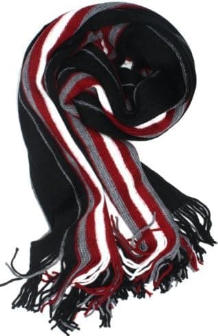 LibbySue-Long Striped Knit Winter Scarf