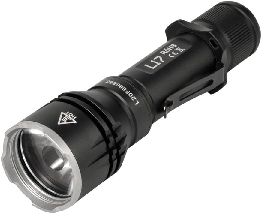 Acebeam L17 Ultra-Long Range Flashlight - OSRAM WHITE LED version - 1400 Lumen, 802 Meters w/High 3100 Mili AH Rechargeable Battery