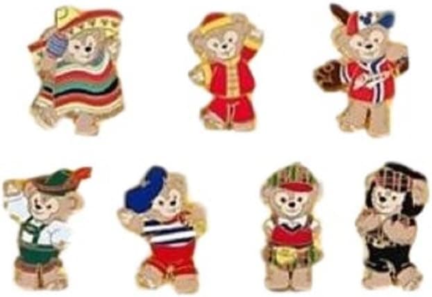 Disney Parks Duffy Bear Epcot WDW Traveler Mini Pin Booster Trading Set