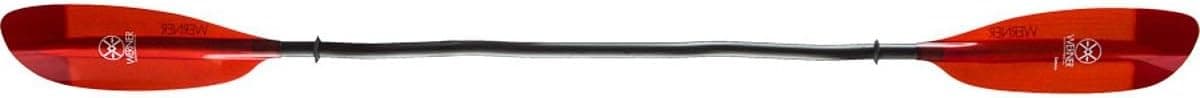 Werner Camano Fiberglass 2-Piece Paddle - Bent Shaft Red, Standard,230cm