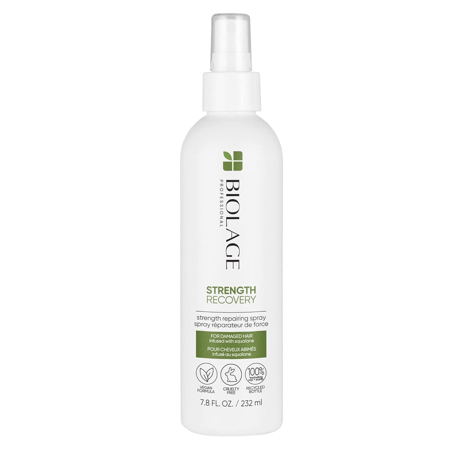 Biolage Strength Recovery Repairing Leave-In Treatment Spray | Heat Protectant & Detangler | Strengthens & Prevents Damage | For All Damaged & Sensitized Hair Types | Vegan | Cruelty-Free| 7.8 Fl. Oz