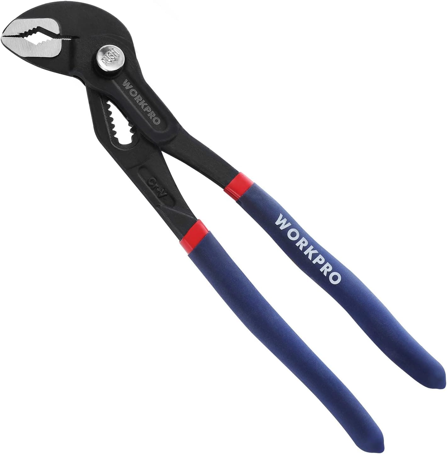 WORKPRO 9-1/2-Inch Groove Joint Pliers, Fast Adjust Tongue and Groove Pliers, V-Jaw Water Pump Pliers with Comfort Grips