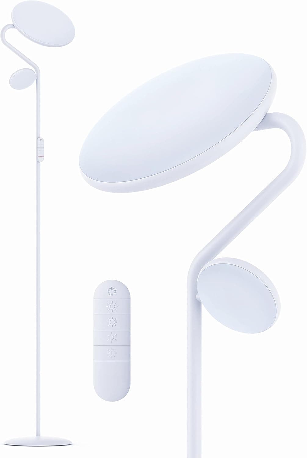 Floor Lamp, Bright 36W Led Floor Lamps for Living Room, 4 Brightness Levels & 4 Color Temperatures Metal Mother Daughter Standing Lamp with Remote & Touch Control for Bed Room, Office