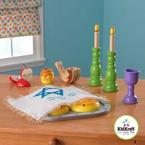 KidKraft Wooden Rosh Hashanah Toy Set for Religious Holidays, New Year, Multicolored, with Storage Bag Included, Gift for Ages 3+