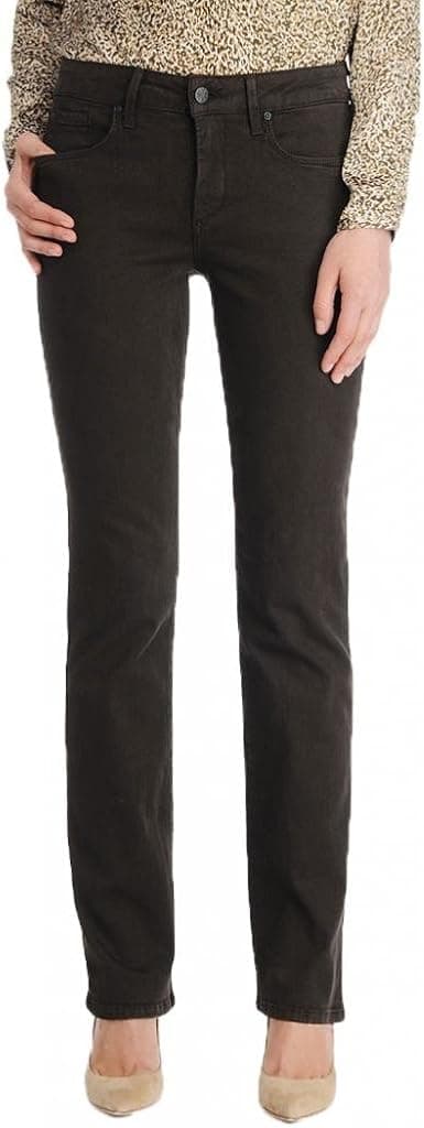 NYDJ Women's Marilyn Straight Colored Sueded Jeans