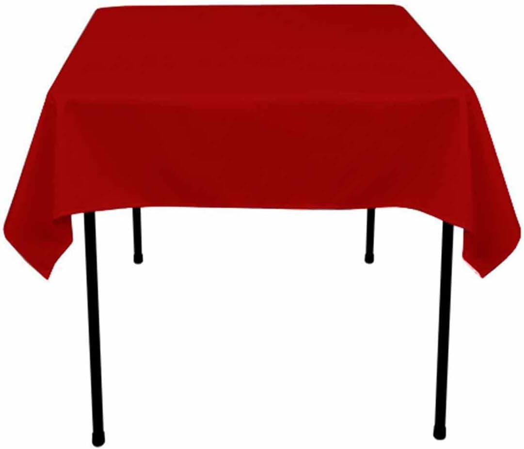 Polyester Square Tablecloth 24"x24" by KS Linens (Cranberry)