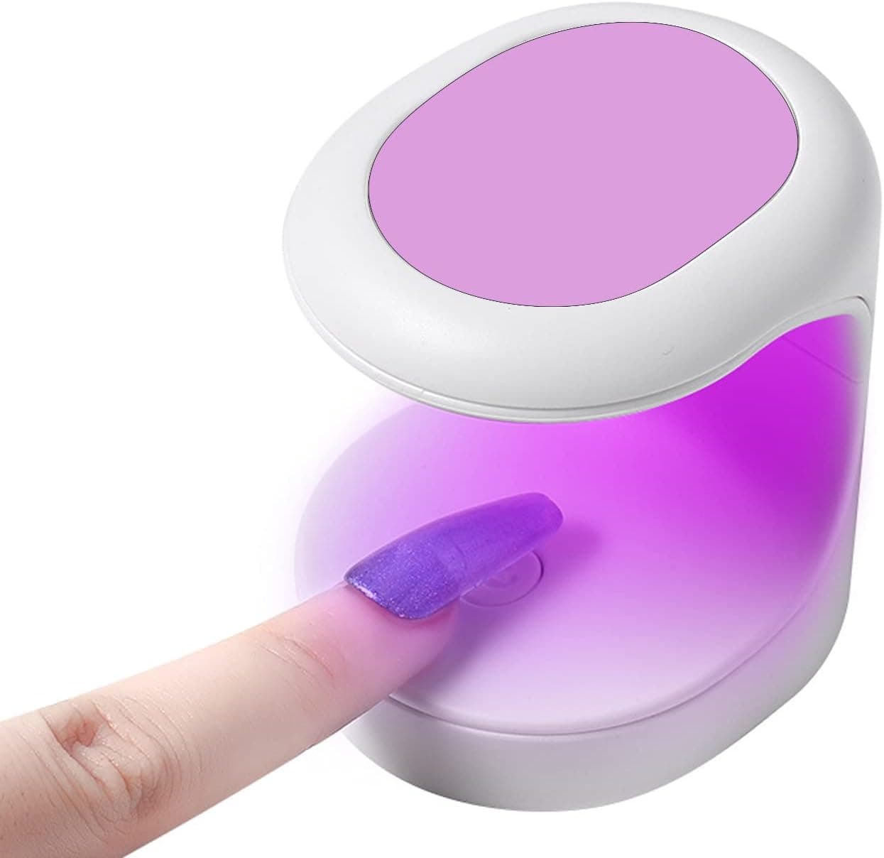 GYUIYTI Mini UV Light for Gel Nails, Portable UV Light for Nails, USB Nail Lamp for Single Finger, Purple